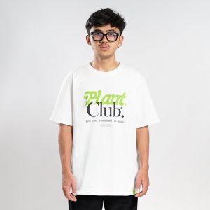 Plant Club - Tshirt Pria Putih - Cotton Combed 24's