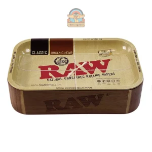 RAW Cache Box, Wooden Box with Metal Rolling Tray - Box Kayu Penyimpanan RAW Original + Tray (Nampan)