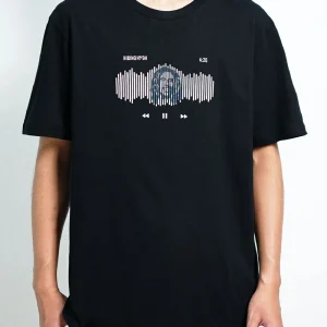 GIGG – Bob Peace – Black Basic Tshirt – Cotton Combed 30’s – Baju Kaos Hitam Cowok