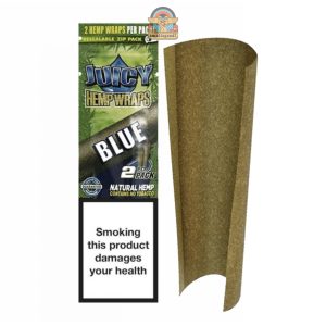 Juicy Jay's Hemp Wraps Enhanced BLUE flavours - made from hemp, no tobacco!