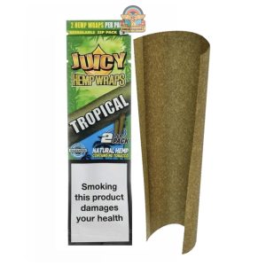 Juicy Jay's Hemp Wraps Enhanced TROPICAL flavours - made from hemp, no tobacco!