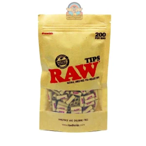 RAW Pre-Rolled Tips Bag of 200 – Isi 200 pcs